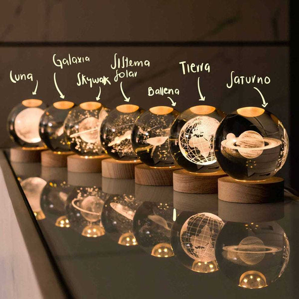 Esfera De Cristal Luz Led - Hallazgo Online